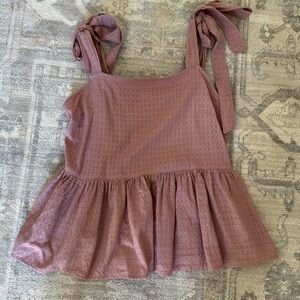 Madewell babydoll top